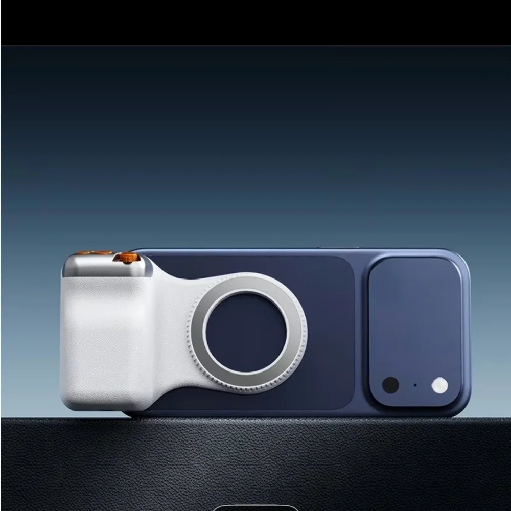 Fun Shot Magnetic Phone Camera Grip White Bundle. ( Ultra Strong Magnetic)